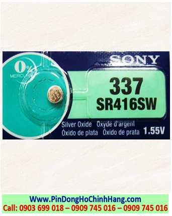 Pin 337; Pin đồng hồ Sony SR416SW
